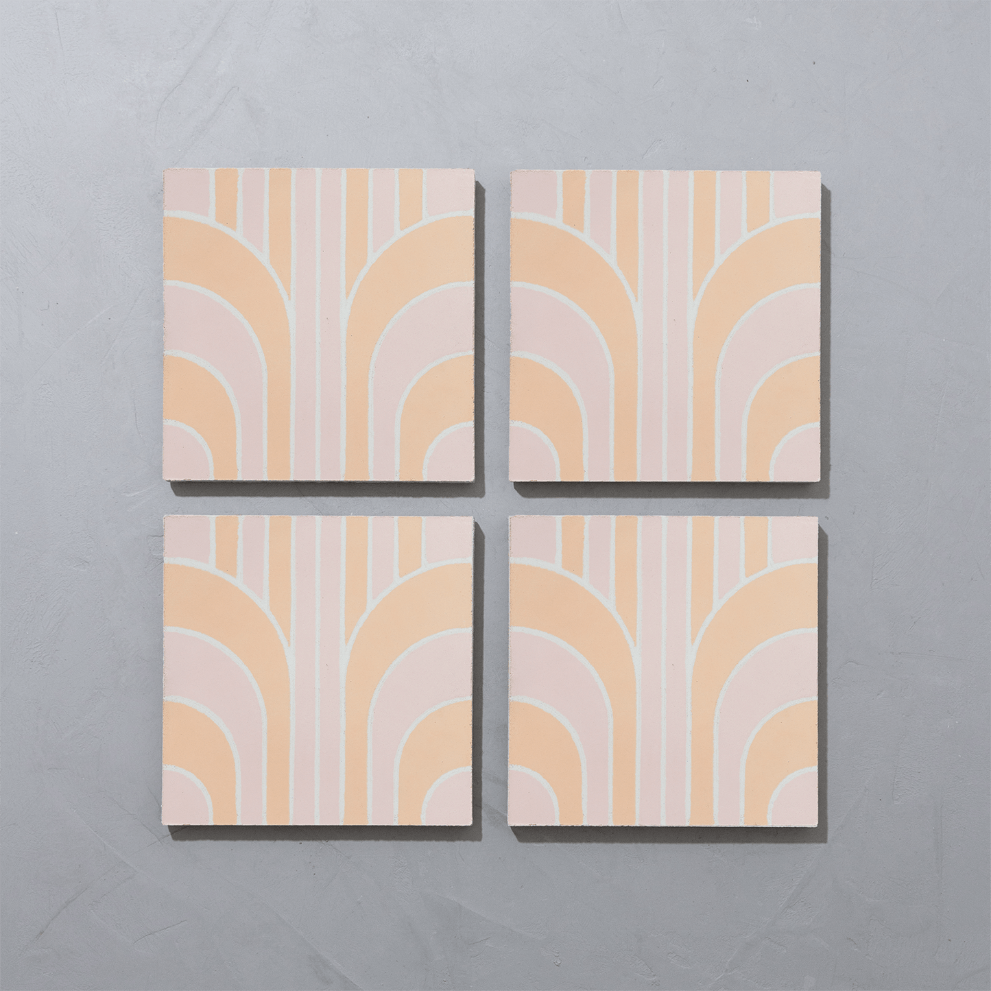 Art Deco Curve Blush Tile