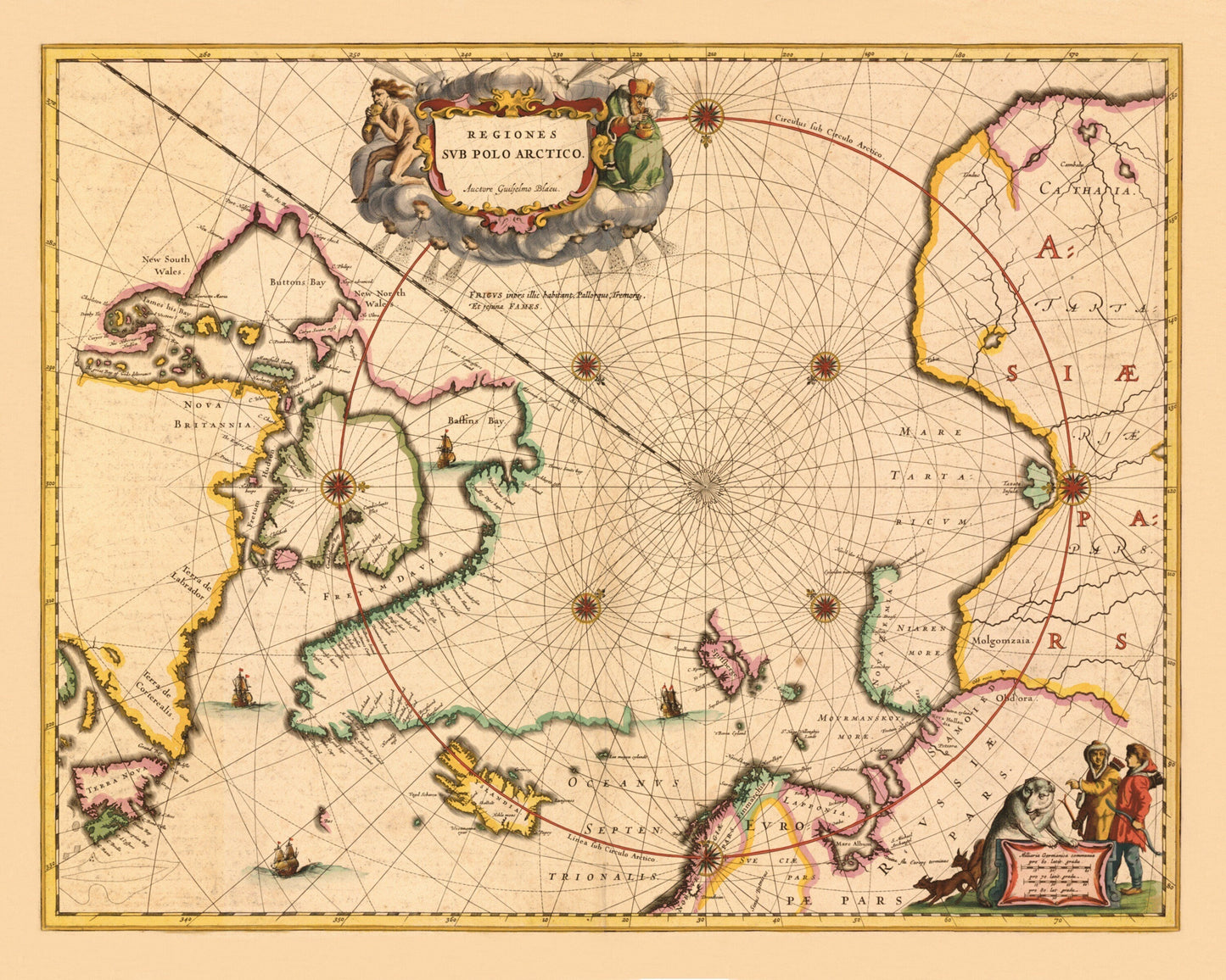 Arctic Region Map dated 1638