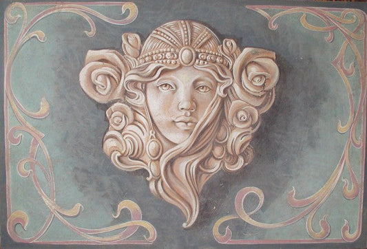 Art Nouveau Fresco Painting