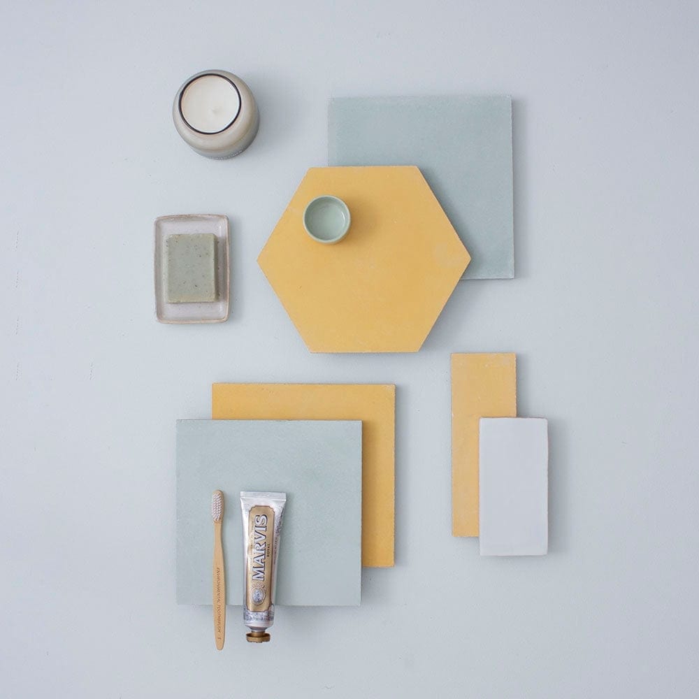 Little Greene Aquamarine Pale Herringbone Tile