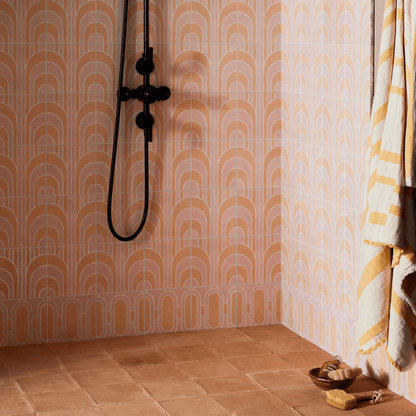 Art Deco Loop Blush Tile