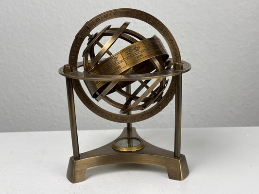Armillary Sphere with Compass (Brass)