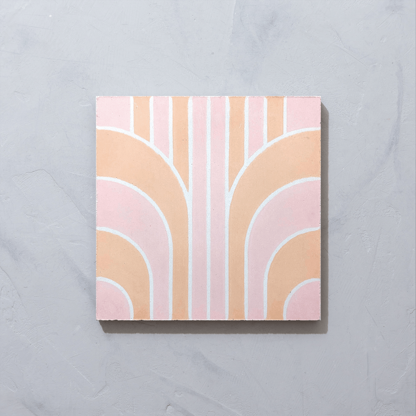 Art Deco Curve Blush Tile