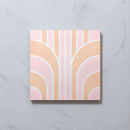 Art Deco Curve Blush Tile
