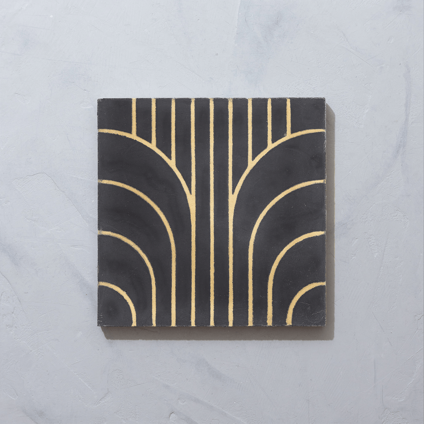 Art Deco Curve Ebony Tile