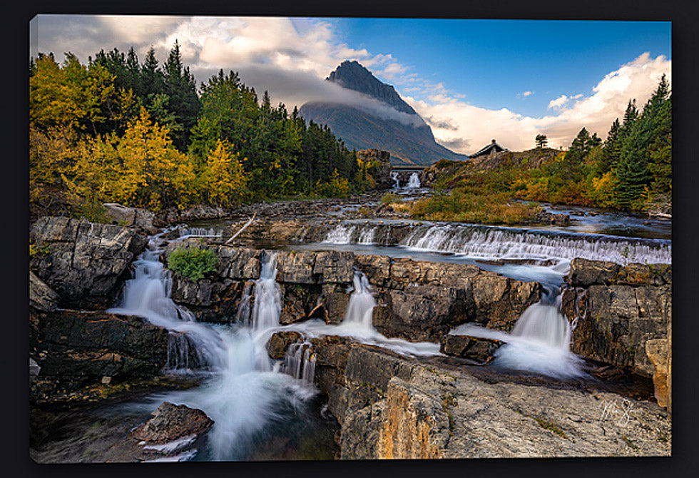 Autumn at Swift Current Falls Canvas Artwork by Mickey Shannon