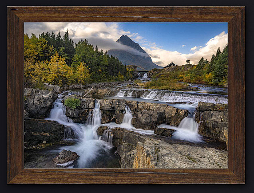 Autumn at Swift Current Falls Canvas Artwork by Mickey Shannon