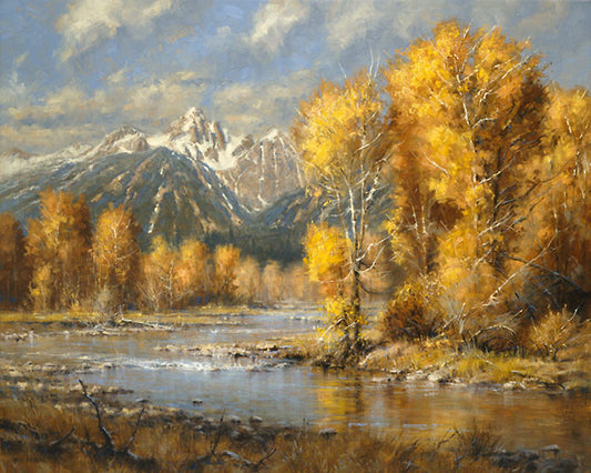 Autumn Brook Landscape Art Prints by Robert Peters Artist