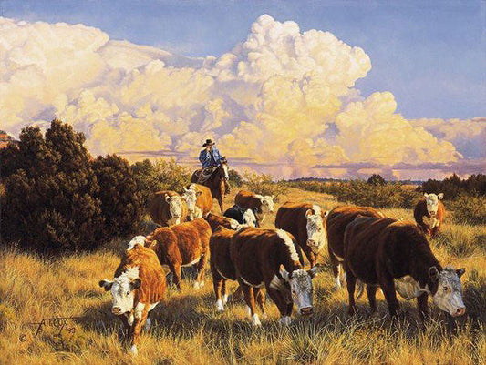 At His Own Pace Cowboy Art Prints by Tim Cox