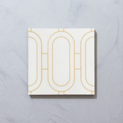 Art Deco Loop Sweet Yellow Tile