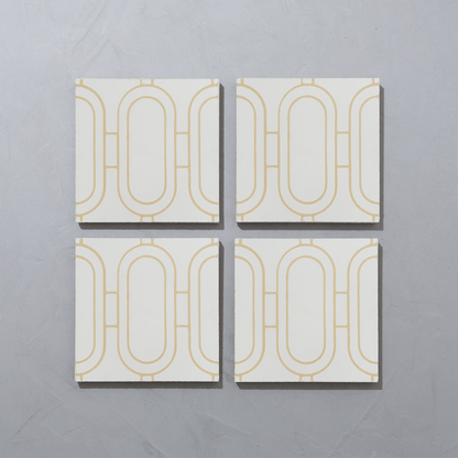 Art Deco Loop Sweet Yellow Tile