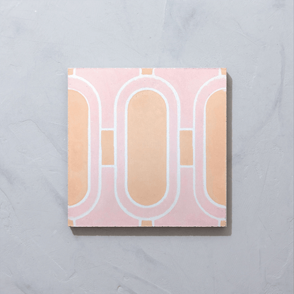 Art Deco Loop Blush Tile