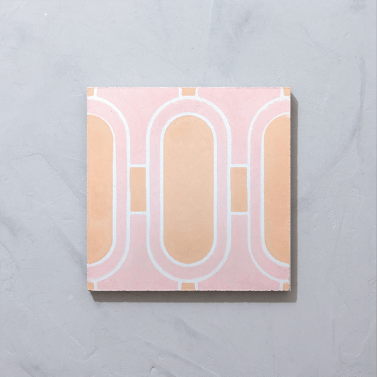 Art Deco Loop Blush Tile