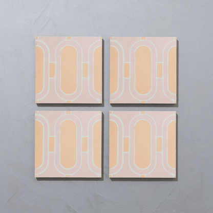 Art Deco Loop Blush Tile