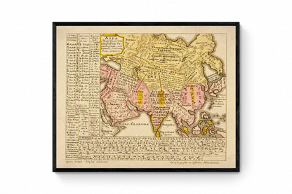 Asia Language Map dated 1746