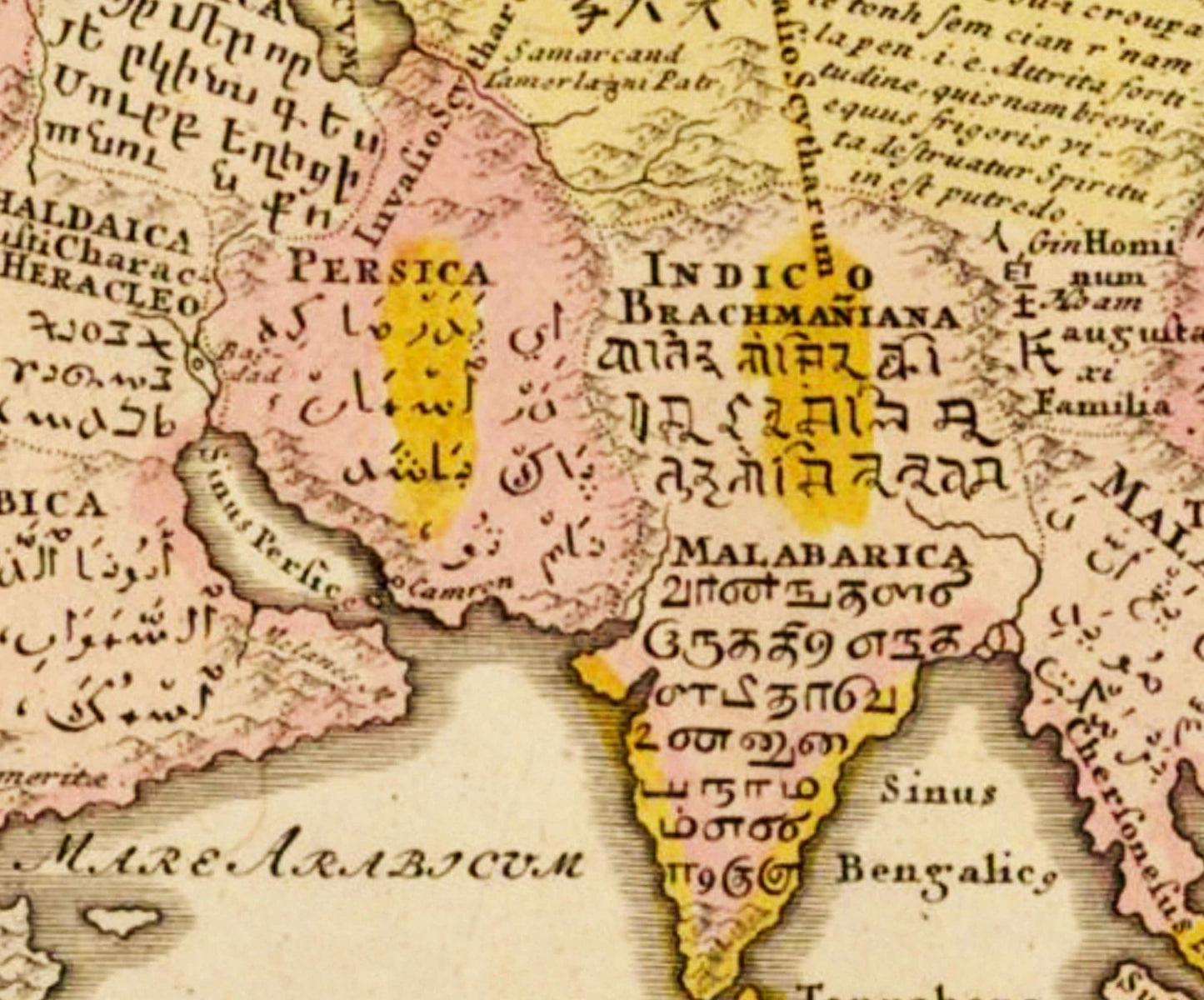 Asia Language Map dated 1746