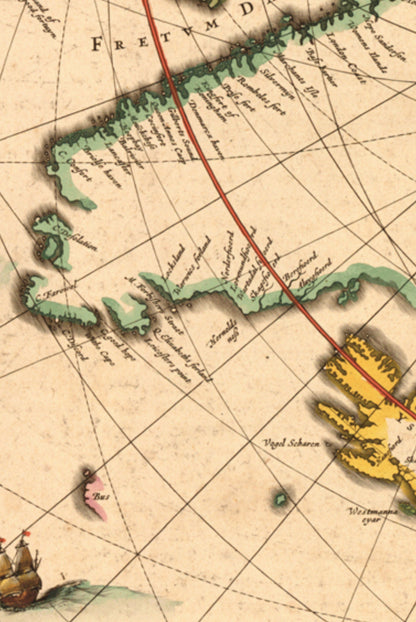 Arctic Region Map dated 1638